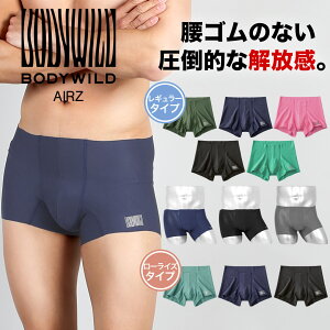 【メール便】 ボディワイルド ボディーワイルド body wild BODYWILD GUNZE グンゼ ボクサーパンツ メンズ アンダーウェア 下着 ツルツル かっこいい AIRZ エアーズ シームレス カットオフ ストレッチ 腰ゴムなし きりっぱなし タグレス 無地 ブランド 安い 激安 送料無料