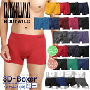 GUNZE グンゼ BODY WILD ボディワイルド ボクサーパンツ メンズ アンダーウェア 下着 ツルツル 立体成型 メッシュ コスパ 安い 前閉じ 前開き...