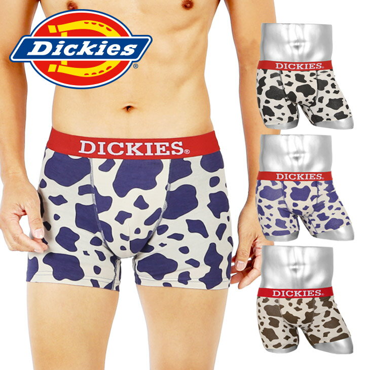 Dickies ディッキーズ ボクサーパンツ メンズ アンダーウェア 下着 おしゃれ カッコいい アニマル柄 おすすめ 人気 xl 大きいサイズ ブラック 黒 ロゴ ワンポイント ブランド 男性 紳士 プレゼント 誕生日プレゼント 彼氏 父 ギフト 記念日 定番