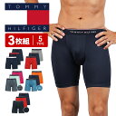 【3枚セット】 トミー ヒルフィガー TOMMY HILFIGER ロング ボクサーパンツ メンズ ロングボクサーパンツ アンダーウェア 下着 まとめ買い 人気...