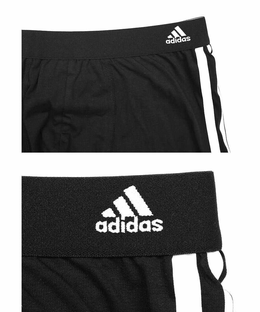 【3枚セット】 adidas アディダス ボクサーパンツ メンズ アンダーウェア 下着 おしゃれ かっこいい ジム トレーニング おすすめ 人気 筋トレ 綿 コットンストレッチ まとめ買い ブランド 男性 紳士 プレゼント プチギフト 誕生日プレゼント 彼氏 父 息子 ギフト 記念日 3