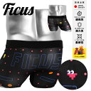 FICUS フィークス ボクサーパンツ メンズ アンダーウェア 下着 かわいい ツルツル 速乾 レトロ ゲーム ドット ブランド 男性 紳士 プレゼント プチギフト 誕生日プレゼント 彼氏 父 息子 ギフト 記念日 ボクサーブリーフ
