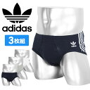 【3枚セット】adidas アディダス オリジナルス ブリーフ メンズ アンダーウェア 下着 前開き おしゃれ トレーニング ジム 部活 ロゴ ワンポイント サ...