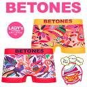 BETONES ビトーンズ ショーツ レディース アンダーウェア 下着 ボーイズレッグ タグレス 立体成型 フリーサイズ シームレス 無縫製 ロゴ フラワー 花柄 ブランド 女性 婦人 プレゼント プチギフト 誕生日プレゼント 彼女 妻 ギフト 記念日