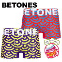 BETONES ビトーンズ ボクサーパンツ メンズ アンダーウェア 下着 超伸縮 フリーサイズ シームレス タグレス おしゃれ かわいい ツルツル 速乾 立体成型 ロゴ ブランド 男性 紳士 プレゼント プチギフト 誕生日プレゼント 彼氏 父 息子 ギフト 記念日