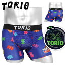 TORIO トリオ ボクサーパンツ メンズ アンダーウェア 下着 おしゃれ かわいい ツルツル アニマル柄 動物 ワンポイント ブランド 男性 紳士 プレゼント...