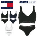トミー ヒルフィガー 上下セット レディース 下着 女性 スポーツブラ&ショーツ TOMMY HILFIGER アンダーウェア 綿 綿混 コットンストレッチ お...