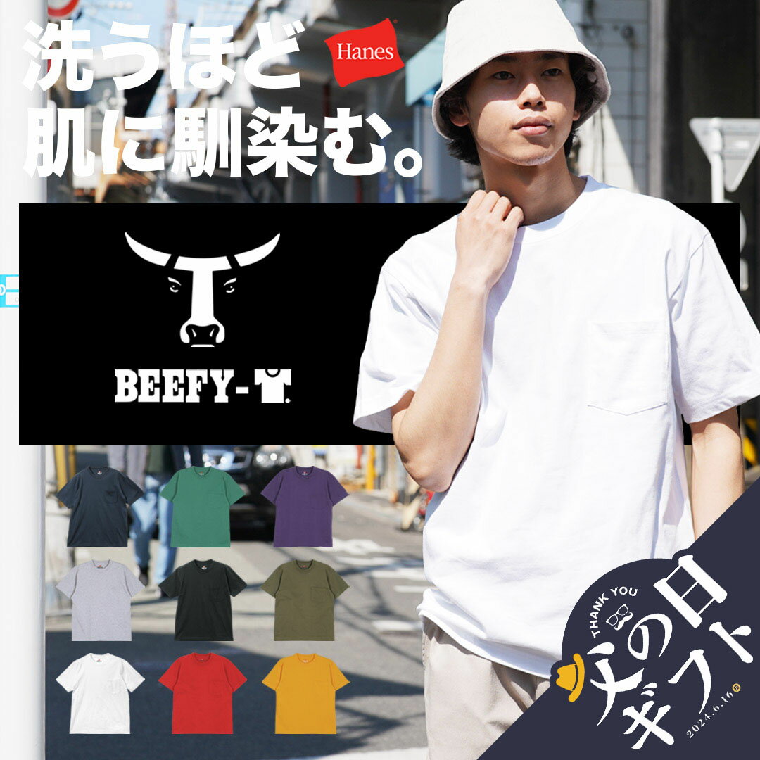 Hanes ヘインズ Tシャツ メンズ BEEFY ビーフィー 半袖 まとめ買い 2枚 3枚 セット ポケT 綿 コットン100% ヘビーオンス レディース ユニセックス 無地 ブランド 男性 紳士 プレゼント プチギフト 父の日 誕生日プレゼント 彼氏 父 息子 ギフト 記念日