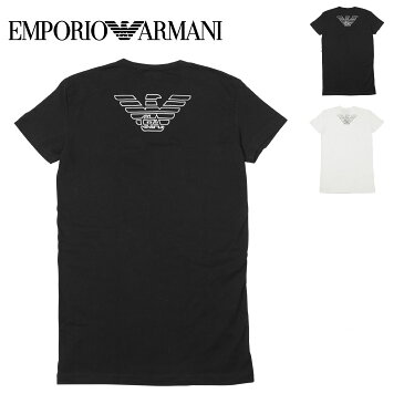 エンポリオ アルマーニ Tシャツ メンズ 半袖 Vネック トップス カットソー 無地 ロゴ イーグル ワンポイント EA STRETCH COTTON EAGLE EMPORIO ARMANI 誕生日プレゼント 彼氏 父 男性 旦那 ギフト