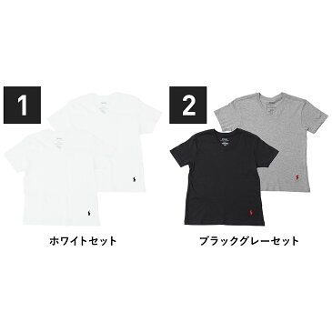 【2枚セット】POLO RALPH LAUREN ポロ ラルフローレン Vネック 半袖 Tシャツ キッズ 下着 おしゃれ 綿100 2枚組 お買い得 ブランド 男の子 プチギフト ルームウェア 部屋着 誕生日プレゼント ギフト 記念日