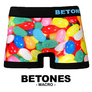 BETONES/ビトーンズ MACRO メンズ ボクサーパンツ ジェリービーンズ ペア フリーサイズ オシャレ かわいい プチギフト ツルツル 誕生日プレゼント バレンタイン 彼氏 父 ギフト マクロ 記念日