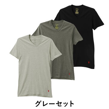 【3枚セット】POLO RALPH LAUREN ポロ ラルフローレン Vネック 半袖 Tシャツ メンズ インナー かっこいい おしゃれ 3枚組 ブランド ロゴ 男性 プチギフト ルームウェア 部屋着 誕生日プレゼント 彼氏 父 ギフト 記念日