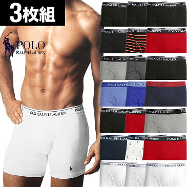 【3枚セット】ポロ ラルフローレン ボクサーパンツ メンズ 長め 下着 前開き ロング丈 ロングボクサー POLO RALPH LAUREN ブランド ロゴ 綿 3枚組 セット 無地 ボーダー プチギフト 誕生日プレゼント 父の日 彼氏 父 男性 ギフト 記念日 おしゃれ