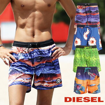 水着 メンズ サーフパンツ ブランド DIESEL ディーゼル ボードショーツ ショート丈 ボタニカル 花柄 フラワー 総柄 Sandy Swim スイムウェア プール プチギフト 誕生日プレゼント 彼氏 父 旦那 ギフト 送料無料 記念日 おしゃれ