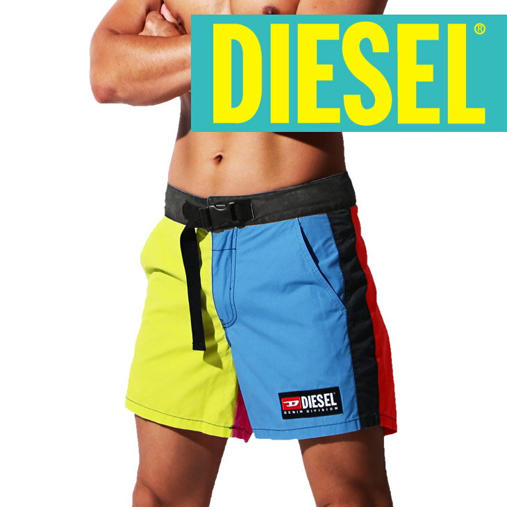 Diesel ディーゼル 水着 メンズ Bmbx Wave Color Block 前開き サーフ