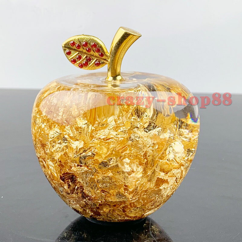 黄金のリンゴ 置き物 金箔入り ゴールドアップル お正月 縁起物 林檎 箱付き 風水 開運 幸福 幸運 金運 運気上昇 幸運のアップル 祈願 インテリア おしゃ...