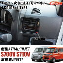 【全品P10倍☆彡5/3-5/6】ダイハツ車用 新型 アトレー S700V S710V ハイゼットカーゴ フロント デフォッガーカバー エアコン吹き出し口カバー 2P ガーニッシュ インテリアパネル カスタム パーツ 内装 JCSM ピアノブラック 全4色