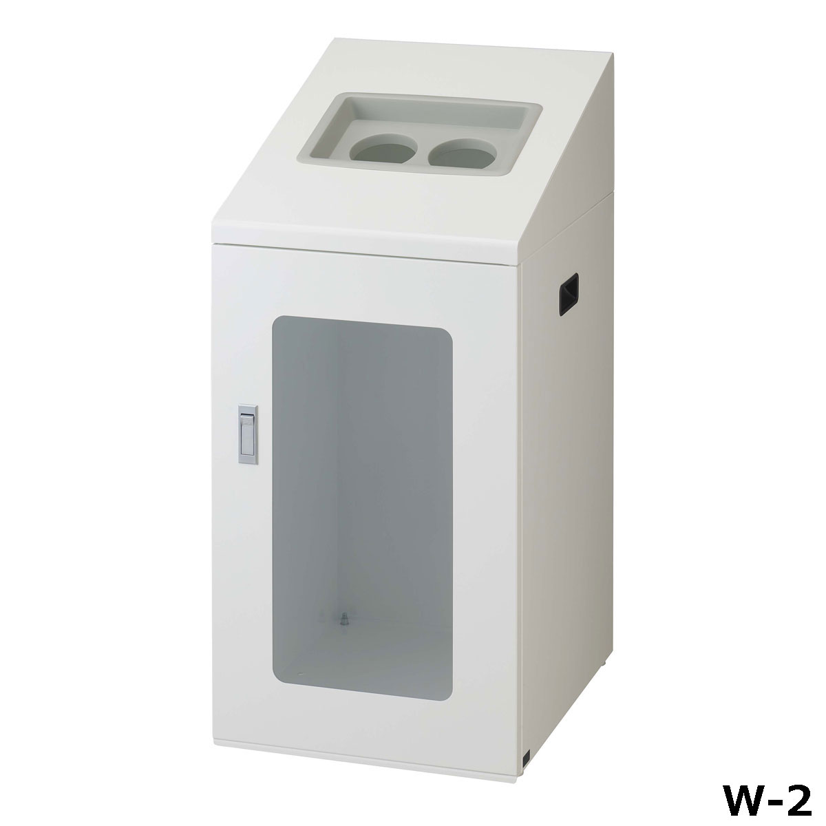 リサイクルボックスNTIS-90(視認性) W-2 W44×D52×H94.5cm 容量約120L YW-514L-ID【片面投入 アジャスター付き スチール製ボディ 分別シール付き 業務用分別ゴミ箱 屋内用 ショッピングセンター スーパー 山崎産業】