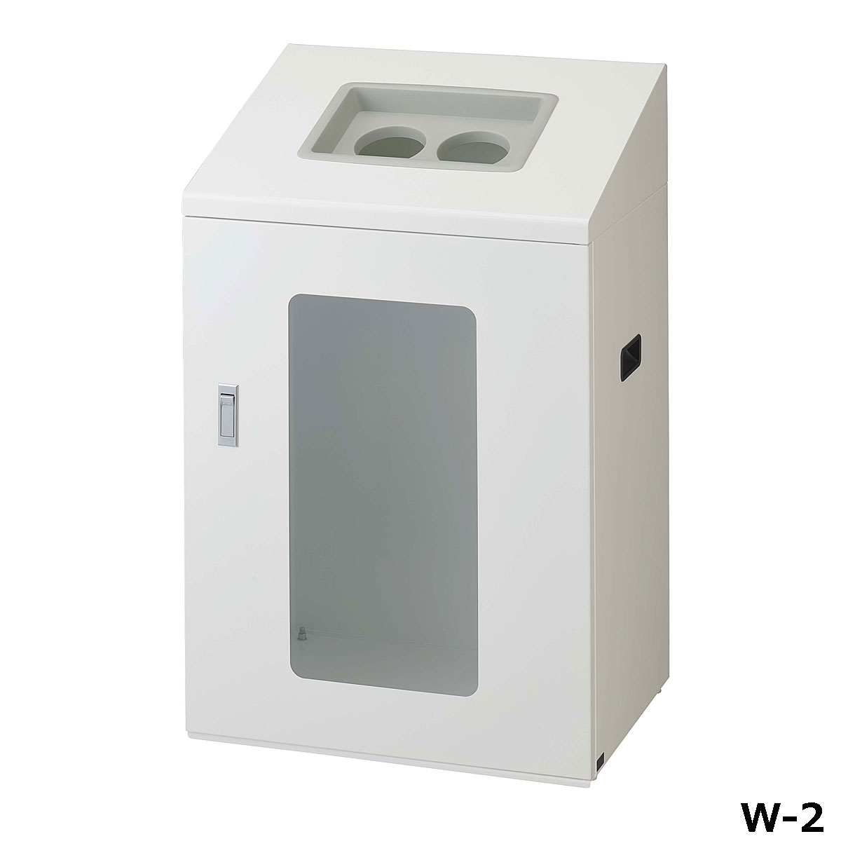 リサイクルボックスNYIS-90(視認性) W-2 W56×D40×H90cm 容量約120L YW-546L-ID【片面投入 アジャスター付き スチール製ボディ 分別シール付き 業務用分別ゴミ箱 屋内用 ショッピングセンター スーパー 山崎産業】