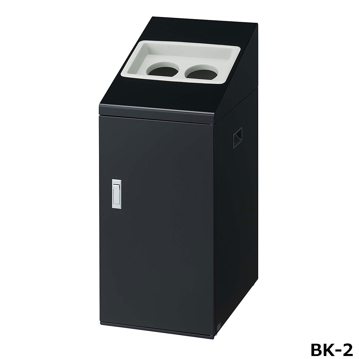 リサイクルボックスNTI-50 BK-2 W34×D49×H83.5cm 容量約50L YW-504L-ID【片面投入 アジャスター付き スチール製ボディ 分別シール付き 業務用分別ゴミ箱 屋内用 ショッピングセンター スーパー 山崎産業】