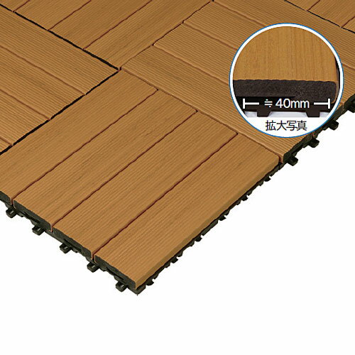 デッキJフロアー2(30cm×30cm)【厚み約27mm ジョイント式 スノコ 屋外使用可 業務用マット 屋上 ベランダ ロフト 通路 ロッカー室 更衣室 学校 病院 プール ミヅシマ】