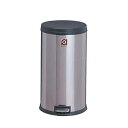 ダストパック 15L・ステンレス W28.2×D35×H48cm 容量約15L【丸形 ステンレス製ボディ ペタル式ふた付き 中容器付き 屋内用 業務用 ダストボックス トイレ 給湯室 事務所 オフィス ミヅシマ】(3)