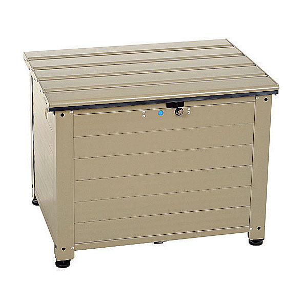 アルミベンチ型宅配ボックス TRA-64(TGY) 幅64cm×奥行46cm×高さ48.5cm【鍵付き プッシュ錠 アジャスタ..