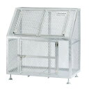 【完成品】NS-860 W120×D70×H120cm 800L 45Lごみ袋約17個 約11世帯【業務用大型ゴミ箱 ゴミステーション アパート マンション 町内会 自治会 カラス 猫 ネズミ 動物 ゴミストッカー ゴミ集積場 ゴミ収集所 屋外 大容量 メッシュタイプ 高耐久10年以上 スチール製】