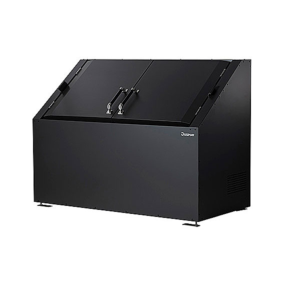 DSシリーズ トルクヒンジ扉 黒ZAM DS-BZ-1990 W190×D90×H110cm 1580L 45Lごみ袋×約35個分【大型ゴミ箱 ゴミステーション ゴミ保管 オフィス 自治会 町内会】