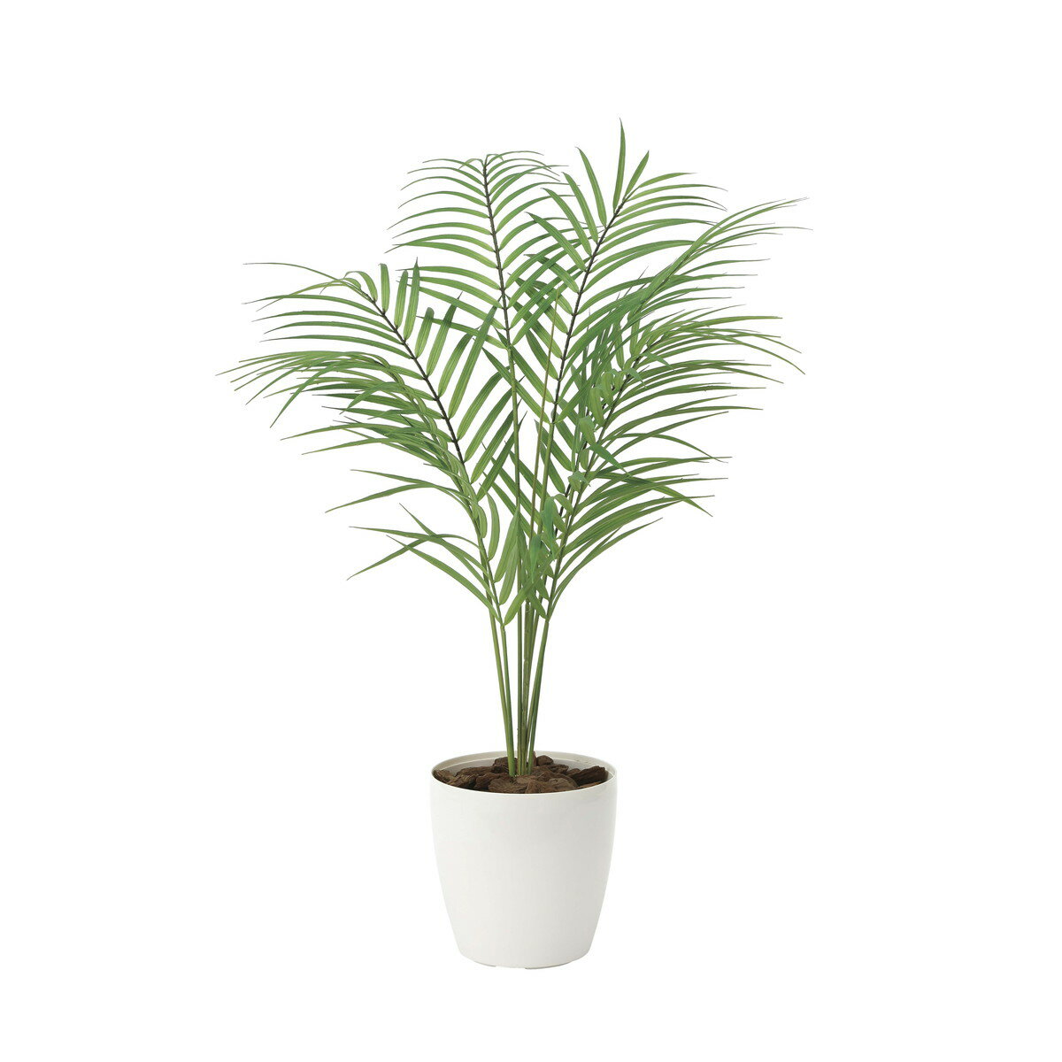 パームヤシ(ポリ製) 2035A85 W60×D55×H70cm【2024年版 人工観葉植物 光の楽園 造花 フェイク リビング 玄関 アートフラワー インテリアグリーン】