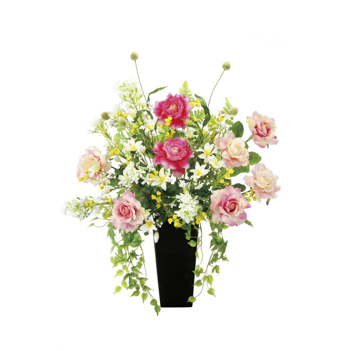 リリアル 2361A280 W65×D42×H77cm【2024年版 人工観葉植物 光の楽園 造花 フェイク リビング 玄関 アートフラワー インテリアグリーン】