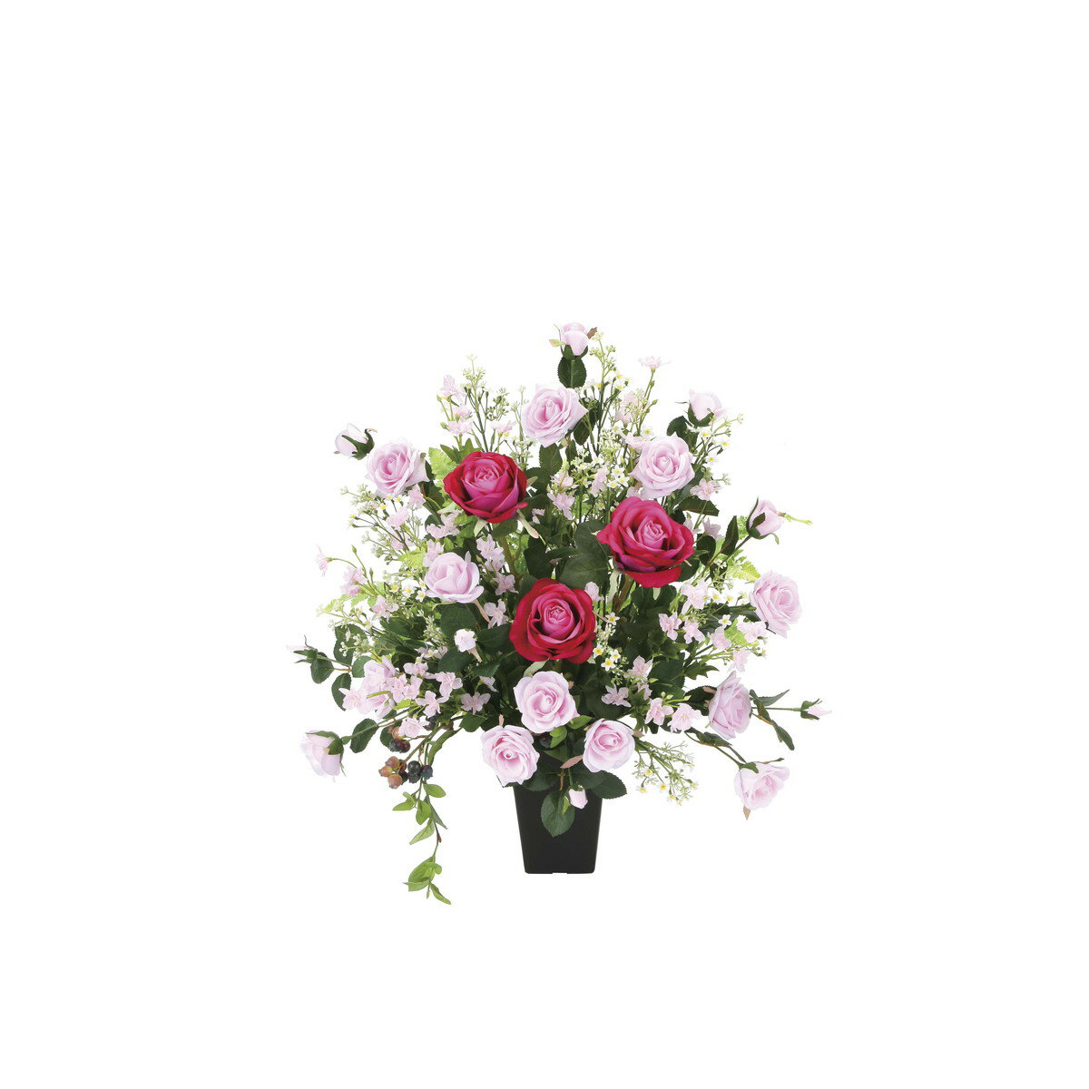 ファーストローズ 2367A220 W55×D40×H60cm【2024年版 人工観葉植物 光の楽園 造花 フェイク リビング 玄関 アートフラワー インテリアグリーン】