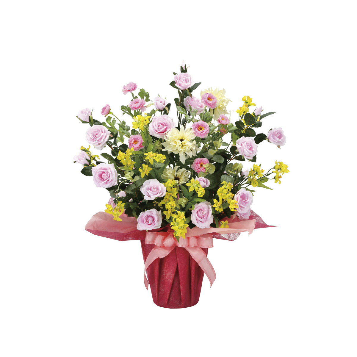 シャルダン 2370A180 W60×D40×H65cm【2024年版 人工観葉植物 光の楽園 造花 フェイク リビング 玄関 アートフラワー インテリアグリーン】