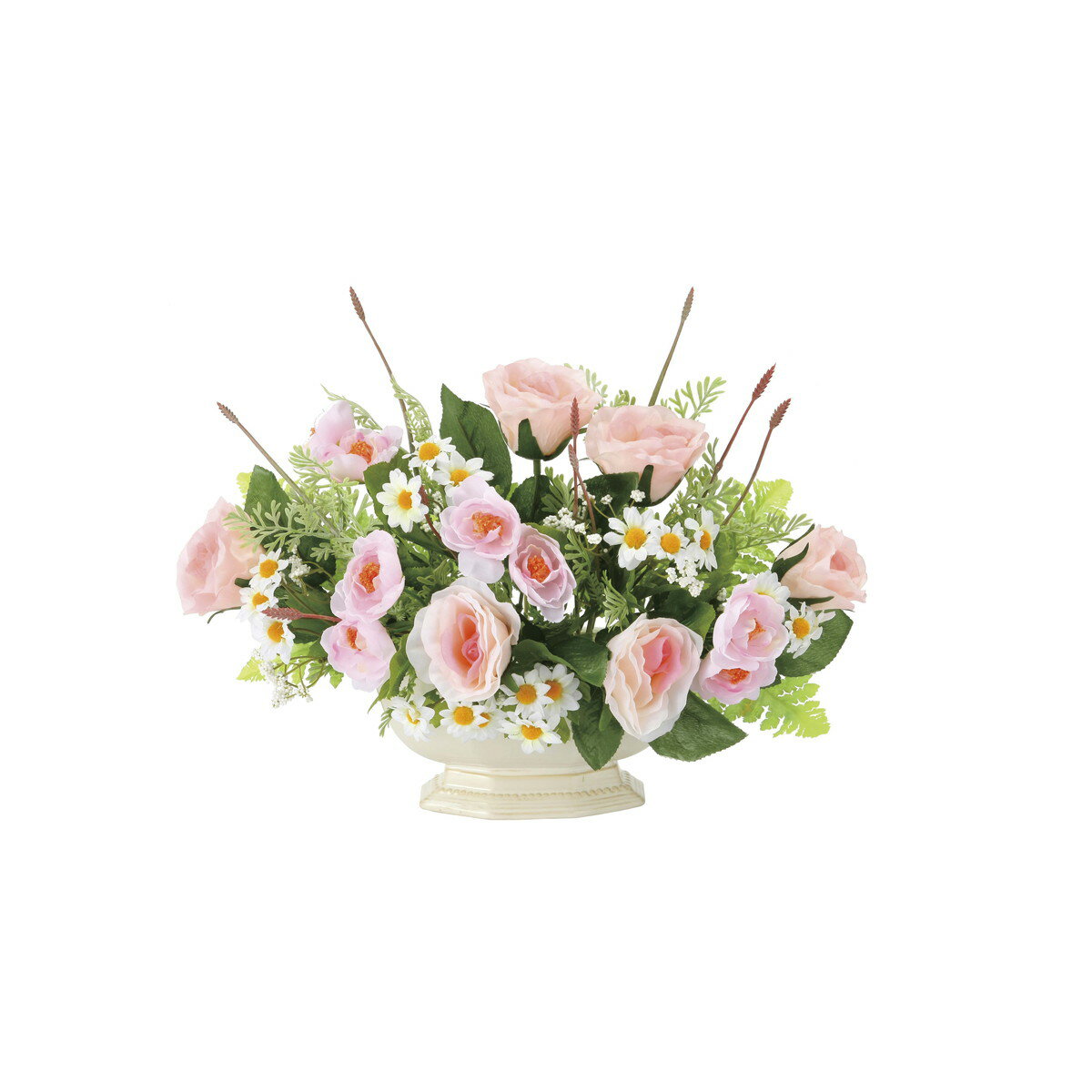 スモールデージー 2381A80 W38×D28×H27cm【2024年版 人工観葉植物 光の楽園 造花 フェイク リビング 玄関 アートフラワー インテリアグリーン】