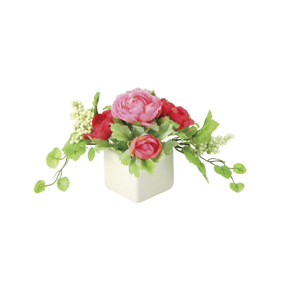 クラリス 2386A35 W23×D12×H12cm【2024年版 人工観葉植物 光の楽園 造花 フェイク リビング 玄関 アートフラワー インテリアグリーン】