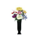 仏花桔梗2個セット(器付) 2387A80 W24×D12×H40cm【2024年版 人工観葉植物 光の楽園 造花 フェイク リビング 玄関 アートフラワー インテリアグリーン】