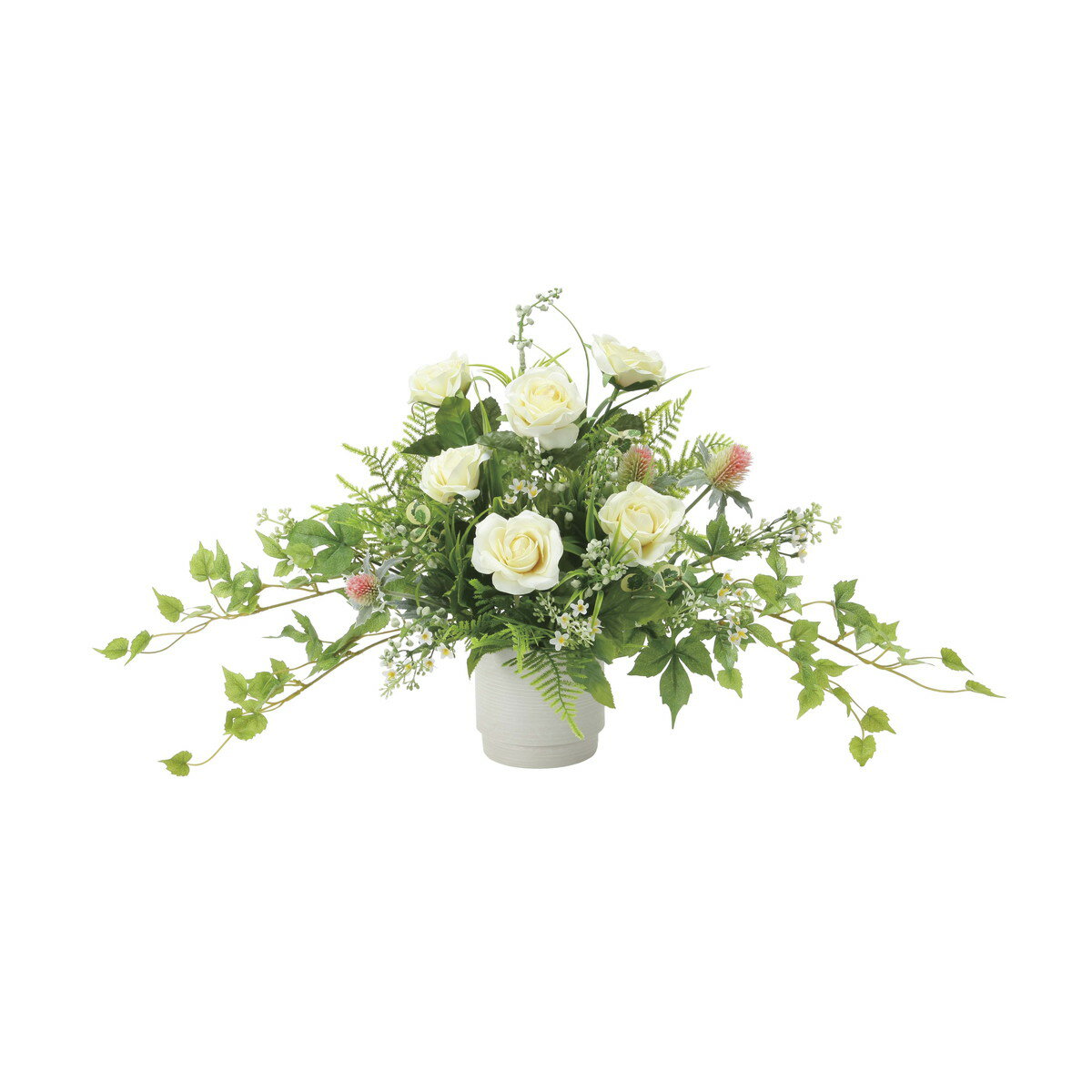 パスカリ 2468A80 W72×D28×H35cm【2024年版 人工観葉植物 光の楽園 造花 フェイク リビング 玄関 アートフラワー インテリアグリーン】