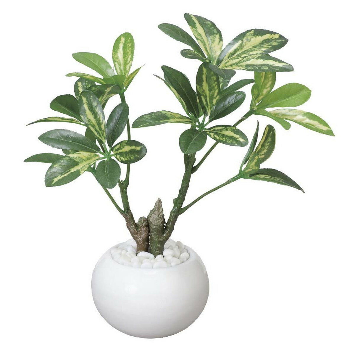 シェフレラポット 246A30 W22×D20×H23cm【2024年版 人工観葉植物 光の楽園 造花 フェイク リビング 玄関 アートフラワー インテリアグリーン】