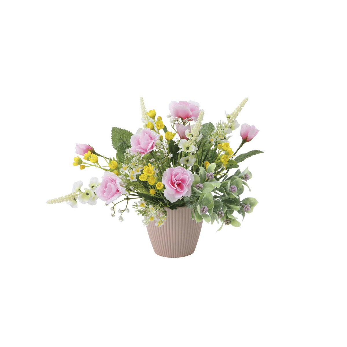 バンビーナピンク 2474A38 W30×D22×H23cm【2024年版 人工観葉植物 光の楽園 造花 フェイク リビング 玄関 アートフラワー インテリアグリーン】