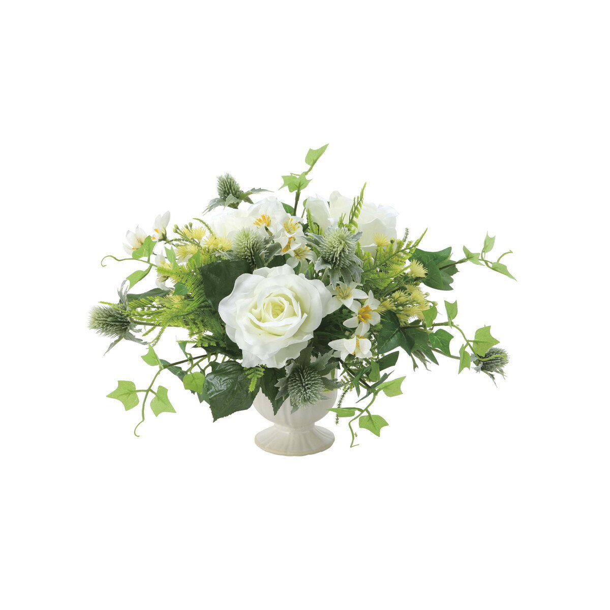 クリアローズ 52K60 W38×D26×H23cm【2024年版 人工観葉植物 光の楽園 造花 フェイク リビング 玄関 アートフラワー インテリアグリーン】