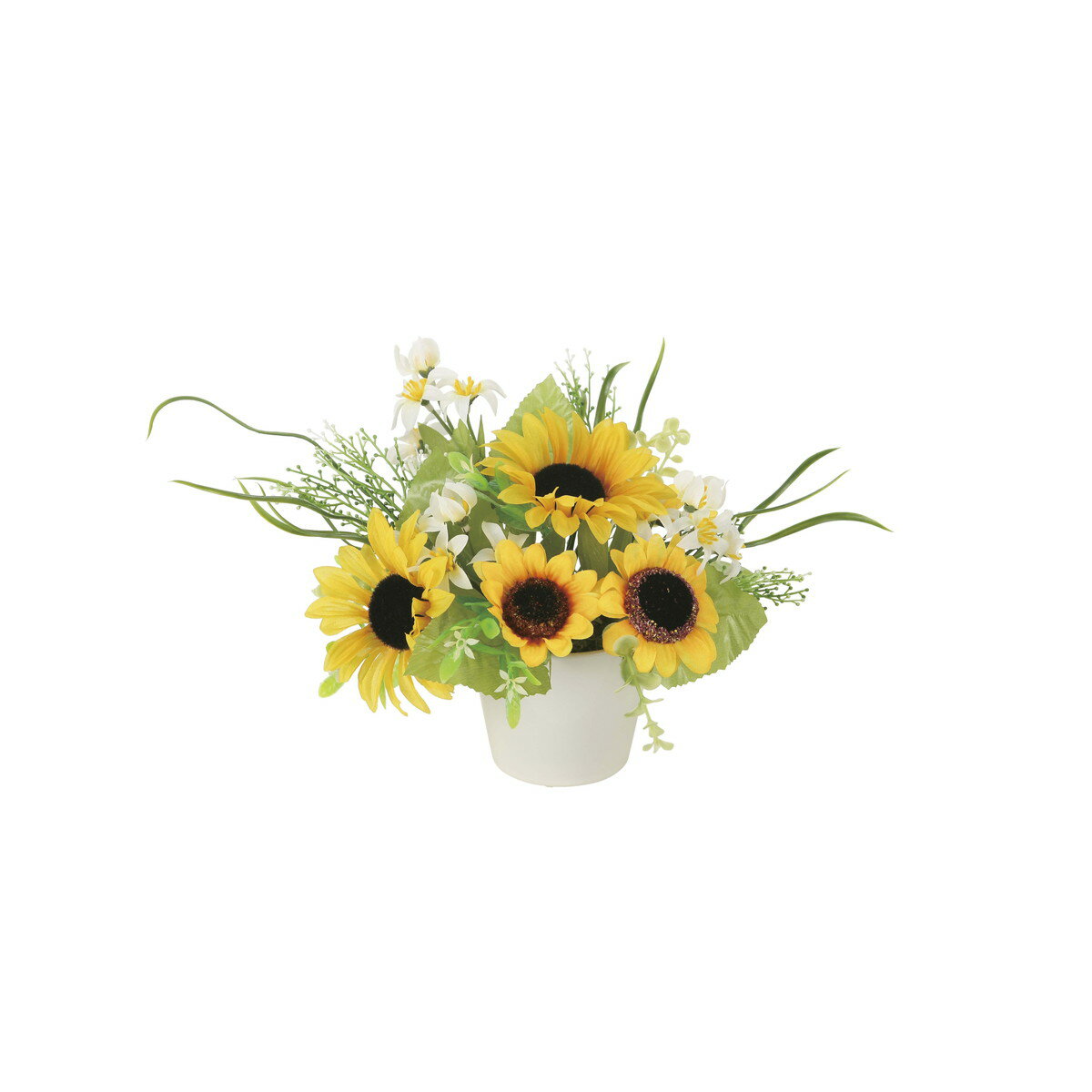 プティサンフラワー 918H30 W33×D25×H19cm【2024年版 人工観葉植物 光の楽園 造花 フェイク リビング 玄関 アートフラワー インテリアグリーン】