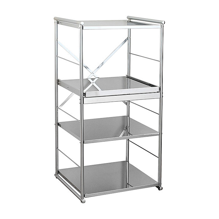 ステンレスレンジラック ミドル オープン 2245【日本製 足立製作所 キッチンラック レンジラック キッ..