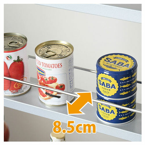 ステンレスすき間収納ワゴン ロータイプ 幅10cm 高さ81cm [3]