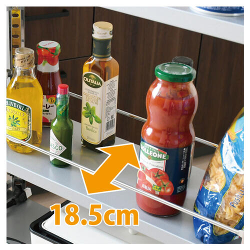 ステンレスすき間収納ワゴン ハイタイプ 幅20cm 高さ159cm ■【送料無料 日本製 足立製作所 すきま 隙間 省スペース 有効活用 キッチン収納 スリム キッチンワゴン キャスター付き】