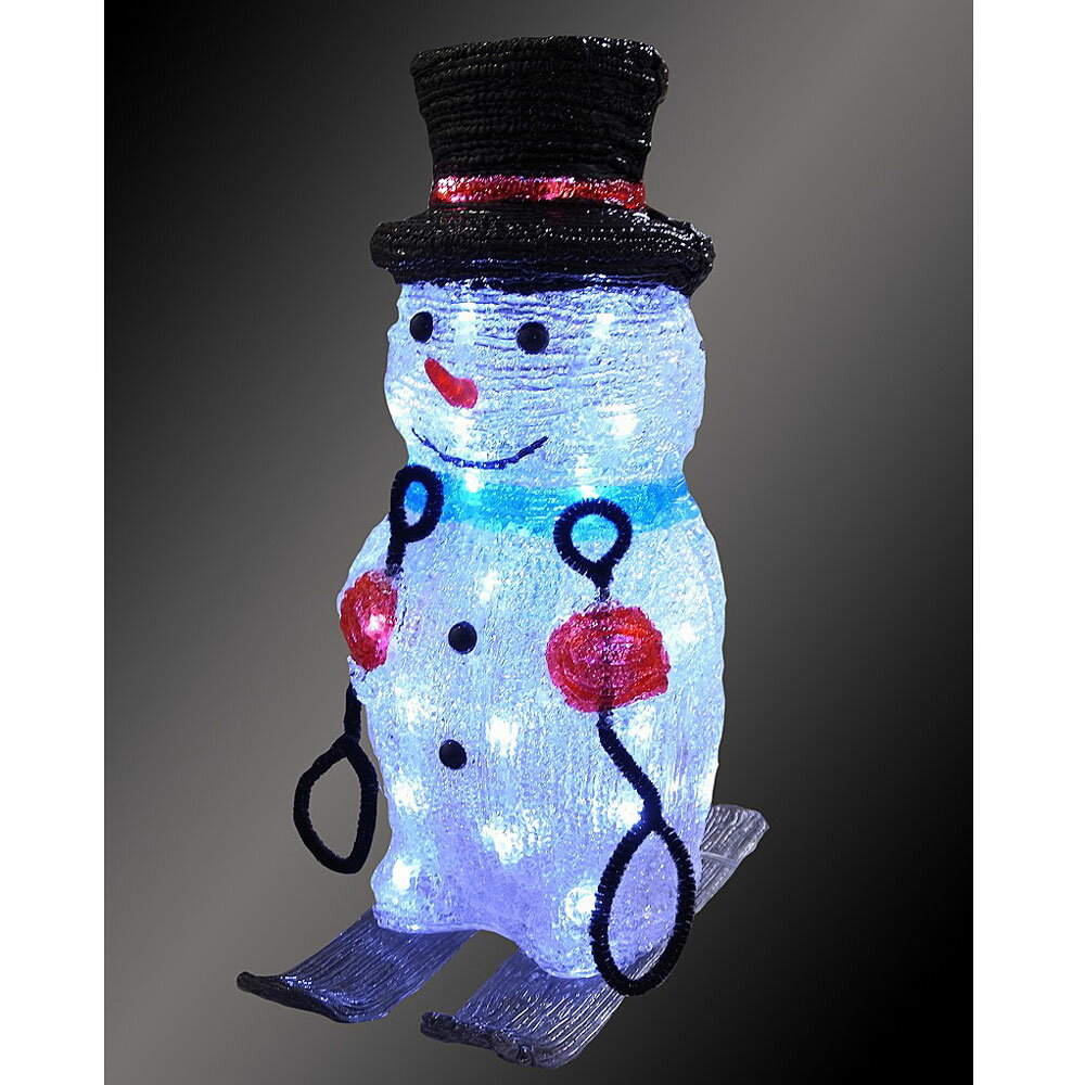 3Dモチーフ スキースノーマン L3D607【コロナ産業 イルミネーション モチーフ LED 照明 ライト ガーデ..