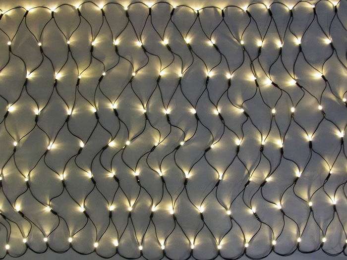 LED グリッターネットライト160球 電球色 (常点灯・電源部別売り) GLT160D 【コロナ産業 イルミネーション 屋内 電飾 LED ライト】