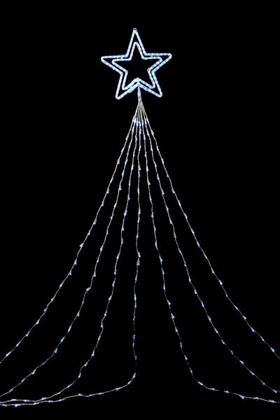 LEDドレープライト210球スター付(3m・コントローラー点滅)白 LD3W スタンダード【コロナ産業 イルミネーション LED ライト 電飾】