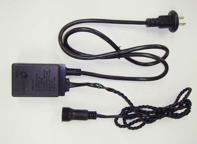 LEDライト専用オプション LED用コントローラー付プラグコード 黒 LWCO【コロナ産業 イルミネーション ..