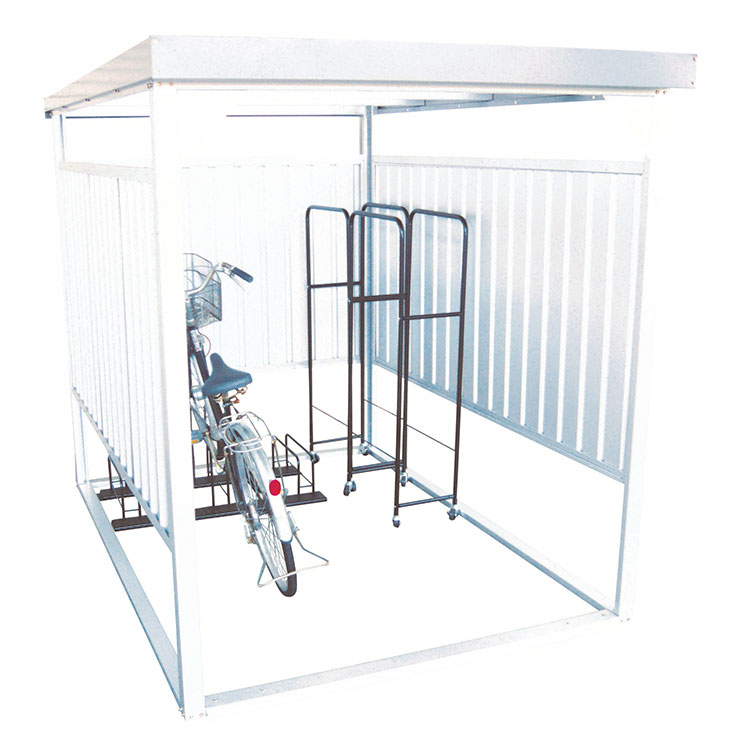 樂天商城 - ダイマツ 多目的万能物置 DM-11 幅166cm×奥行245.5cm×高さ192cm 3.81平米(1.15坪)【中型 組立式 自転車置き場 バイク置き場 タイヤ置き場 収納庫 屋外 家庭用 喫煙所 休憩所 ガーデニング 庭】