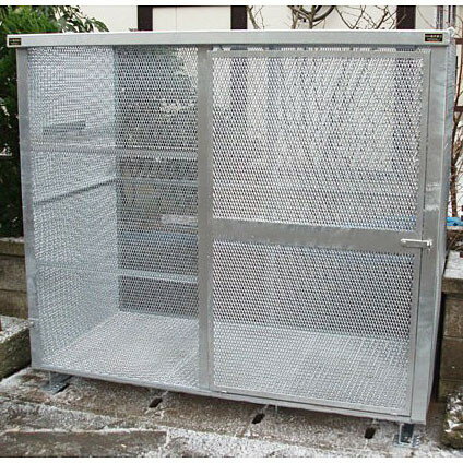 HTB-S1R(細網目タイプ) スライド扉×1枚 W186×D94×H166cm 2400L 45Lごみ袋×約53個分 約35世帯【業務用 ..